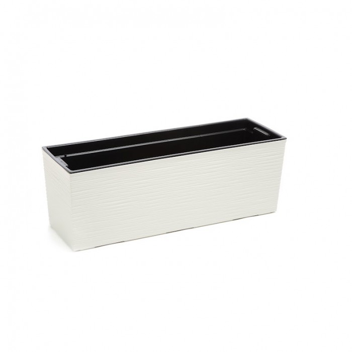 Горщик пластиковий Бегонія Длуто з вкладкою 190х560 Білий (5057)