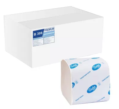 Туалетная бумага без тиснения Тиша 300 листов