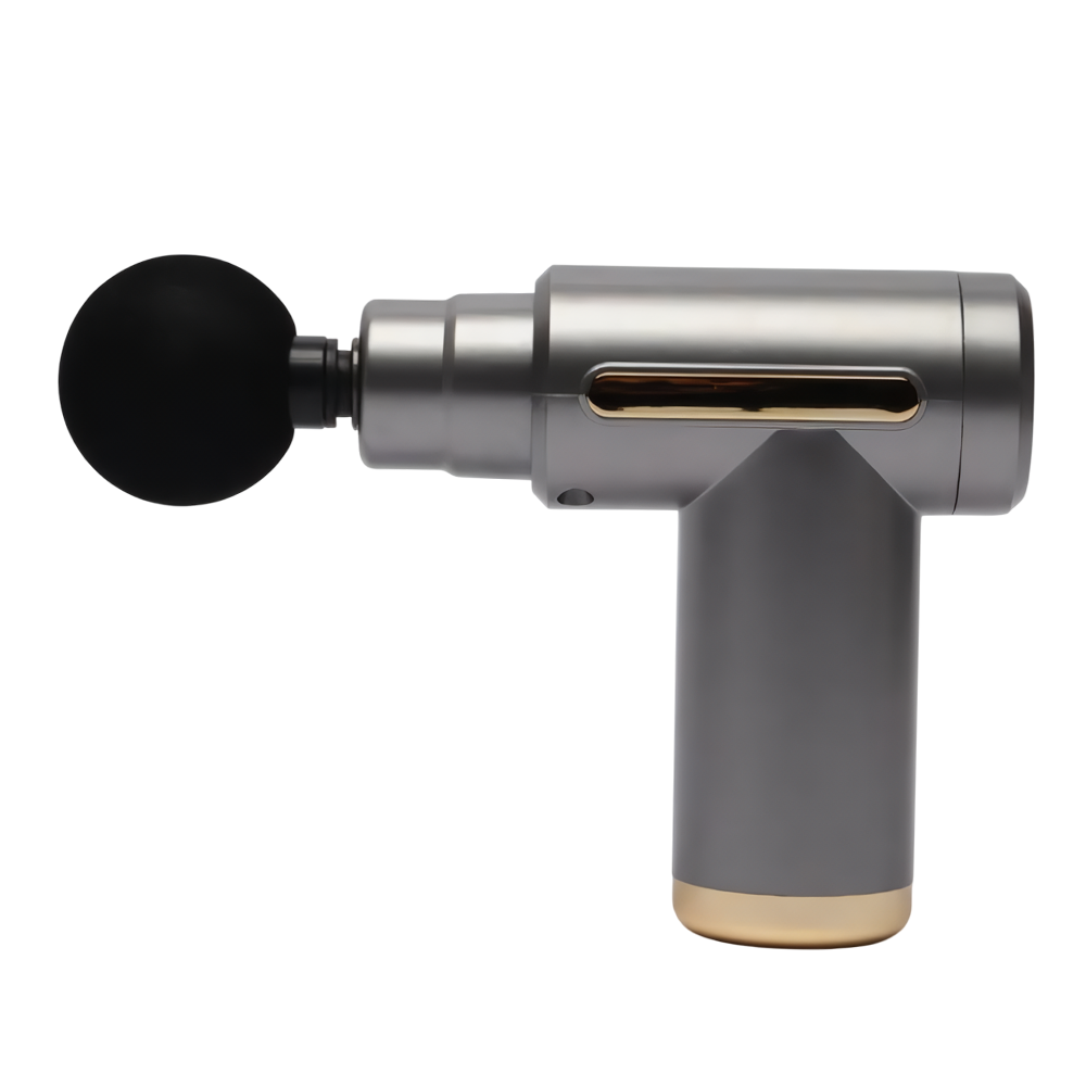 Массажер вибрационный аккумуляторный для мышц Fascial Gun CY-720 Серебряный