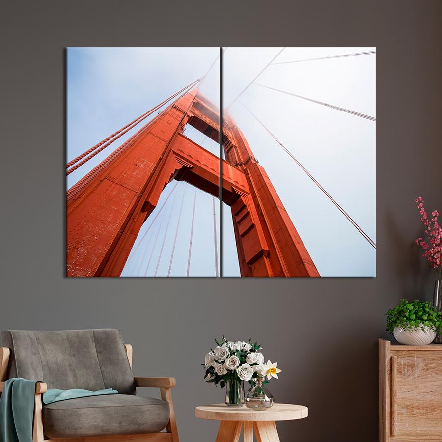 Настенний декор Башня моста Золотые ворота 111x81 см (A699-2)