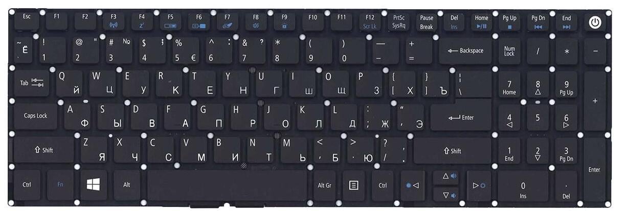 Клавиатура для ноутбука Acer Aspire A315-41G матовая (NK.I1517.007)