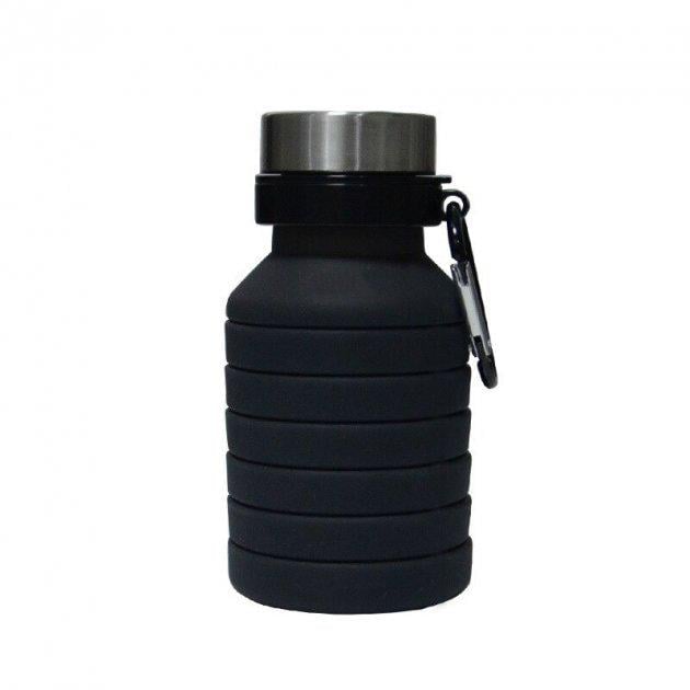 Складная силиконовая бутылка Bottle 550 мл Черный