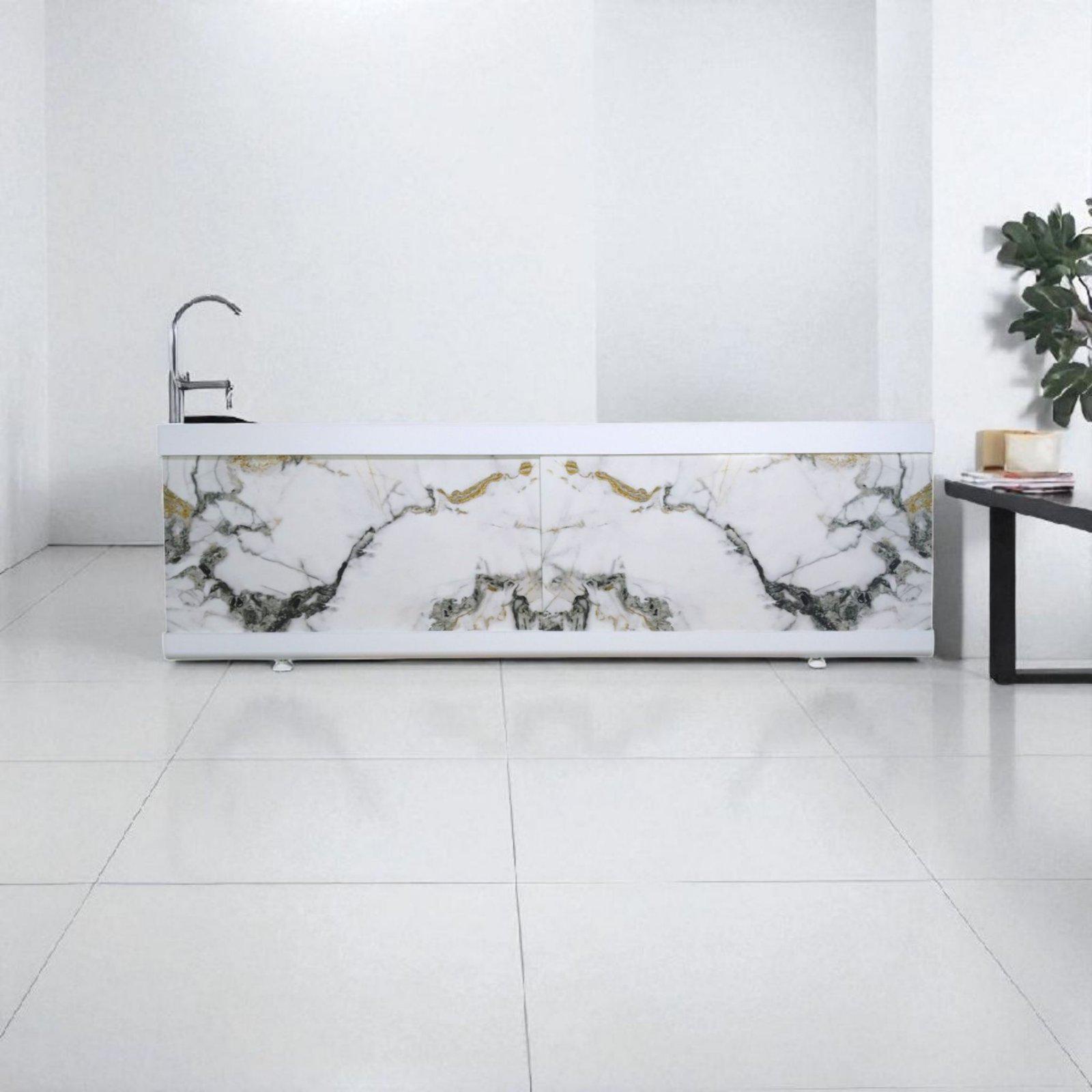 Панель под ванну Мрамор 2025 200 см Белый (2429) - фото 4 Панель под ванну Мрамор 2025 200 см Белый (2429) - фото 4