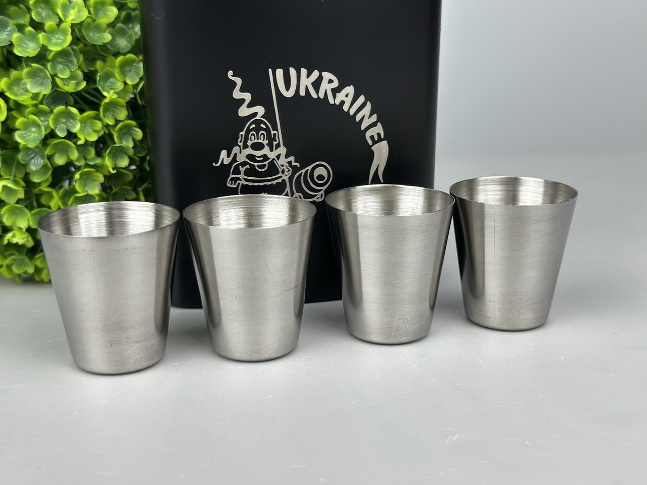 Подарунковий набір UKRAINE фляга з чарками (23780726) - фото 7