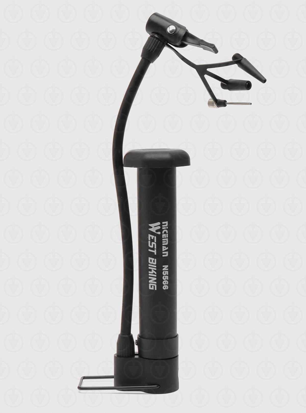 Міні насос для велосипеда ручний з насадками 80 PSI West Biking компактний портативний Чорний (73573) - фото 10 Міні насос для велосипеда ручний з насадками 80 PSI West Biking компактний портативний Чорний (73573) - фото 10