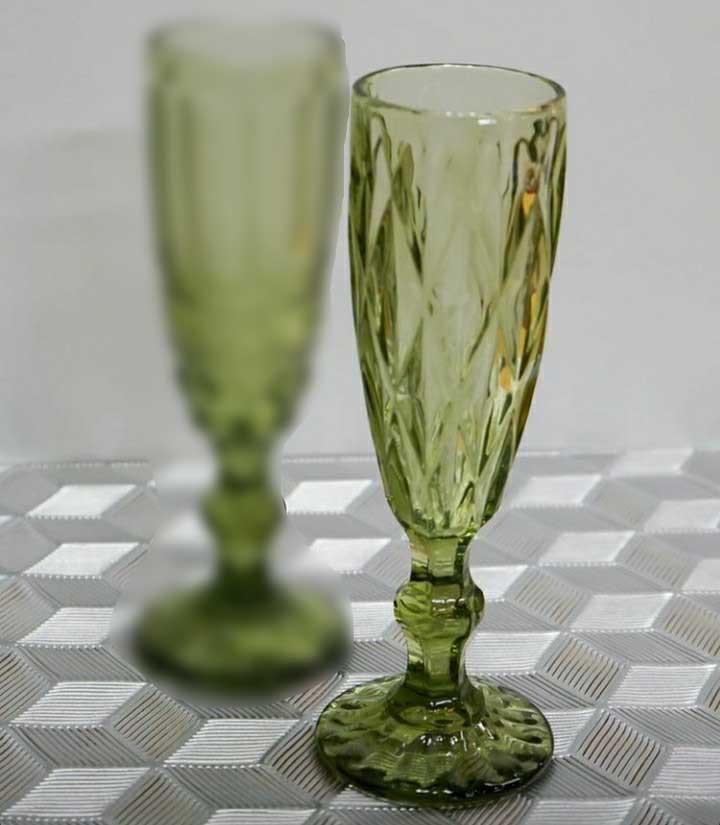 Бокал Смарагд для шампанського із кольорового скла 150 мл Зелений (21-0719DL-G) - фото 4 Бокал Смарагд для шампанського із кольорового скла 150 мл Зелений (21-0719DL-G) - фото 4