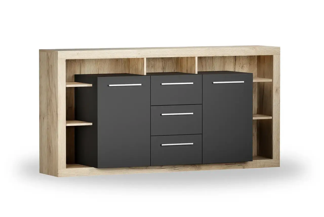 Комод Artos Design Lumiko из ЛДСП Дуб крафт золотой/Антрацит (49353) Комод Artos Design Lumiko из ЛДСП Дуб крафт золотой/Антрацит (49353)