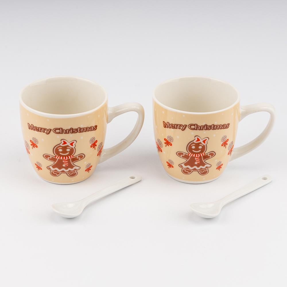 Набір кухлів з ложечками Merry Christmas 2 шт. 180 мл - фото 6 Набір кухлів з ложечками Merry Christmas 2 шт. 180 мл - фото 6