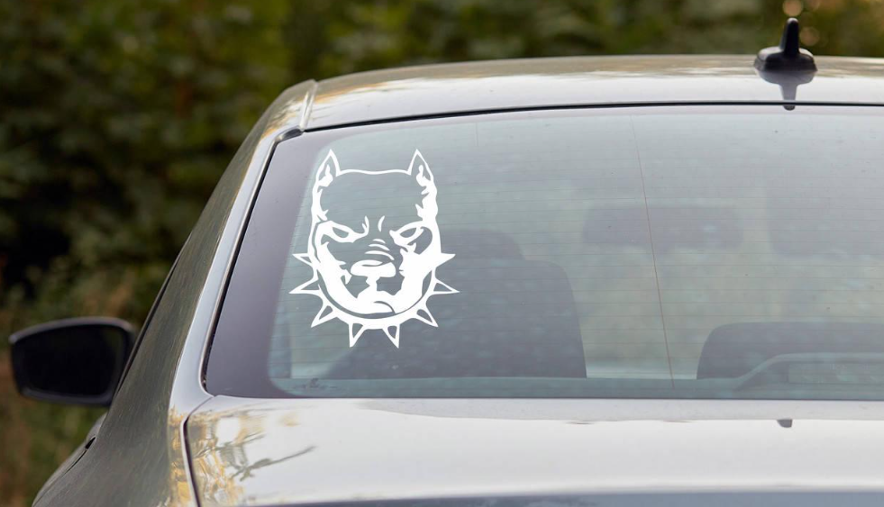 Наклейка на автомобіль Пітбуль-1 15х12 см Білий (2198508366) - фото 2 Наклейка на автомобіль Пітбуль-1 15х12 см Білий (2198508366) - фото 2