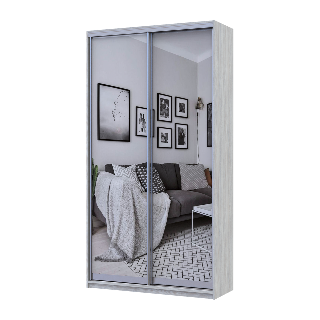 Шафа-купе Doros Сіті Лайт 2 дзеркала 120х45х225 см Сосна Натті (80736504)