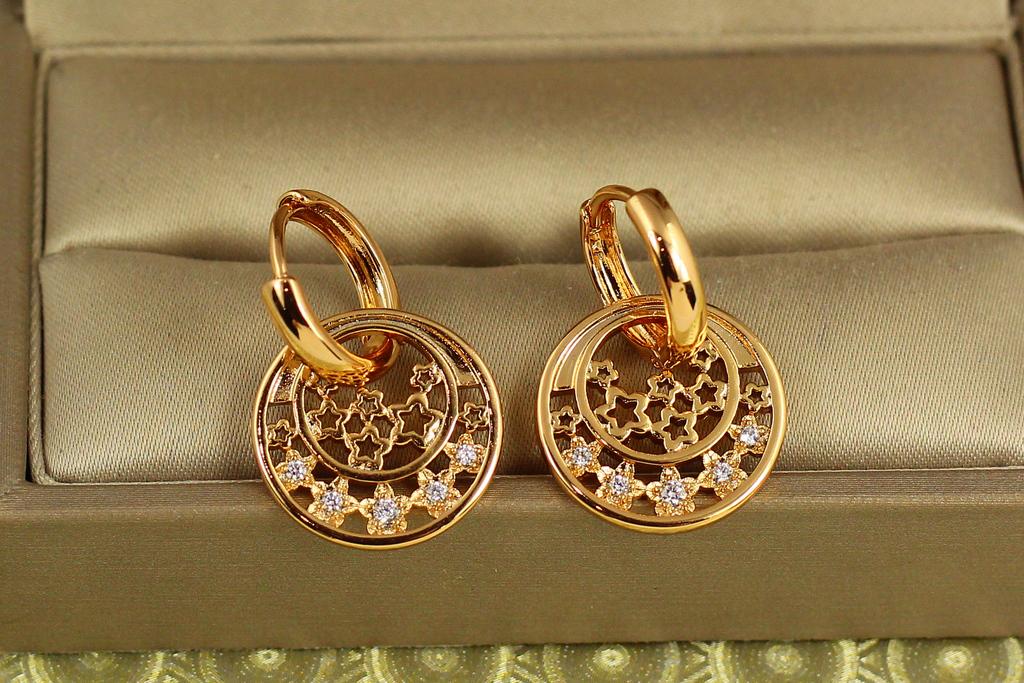 Серьги Xuping Jewelry Сияние звезд 2,3 см Золотистый (34204819)