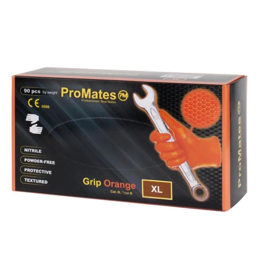 Перчатки нитриловые ProMates Grip XL 100 шт. Оранжевый (31587988)