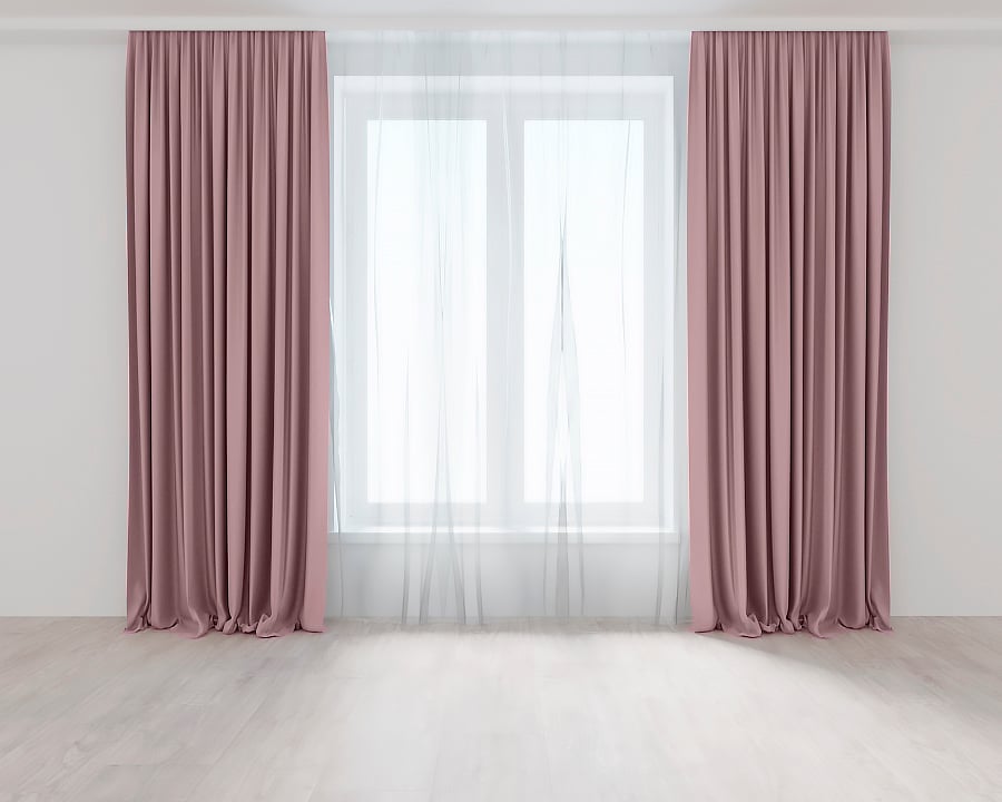 Комплект штор Lux Portiery микровелюр 300x270 см 2 шт. Розовый (AV89894)