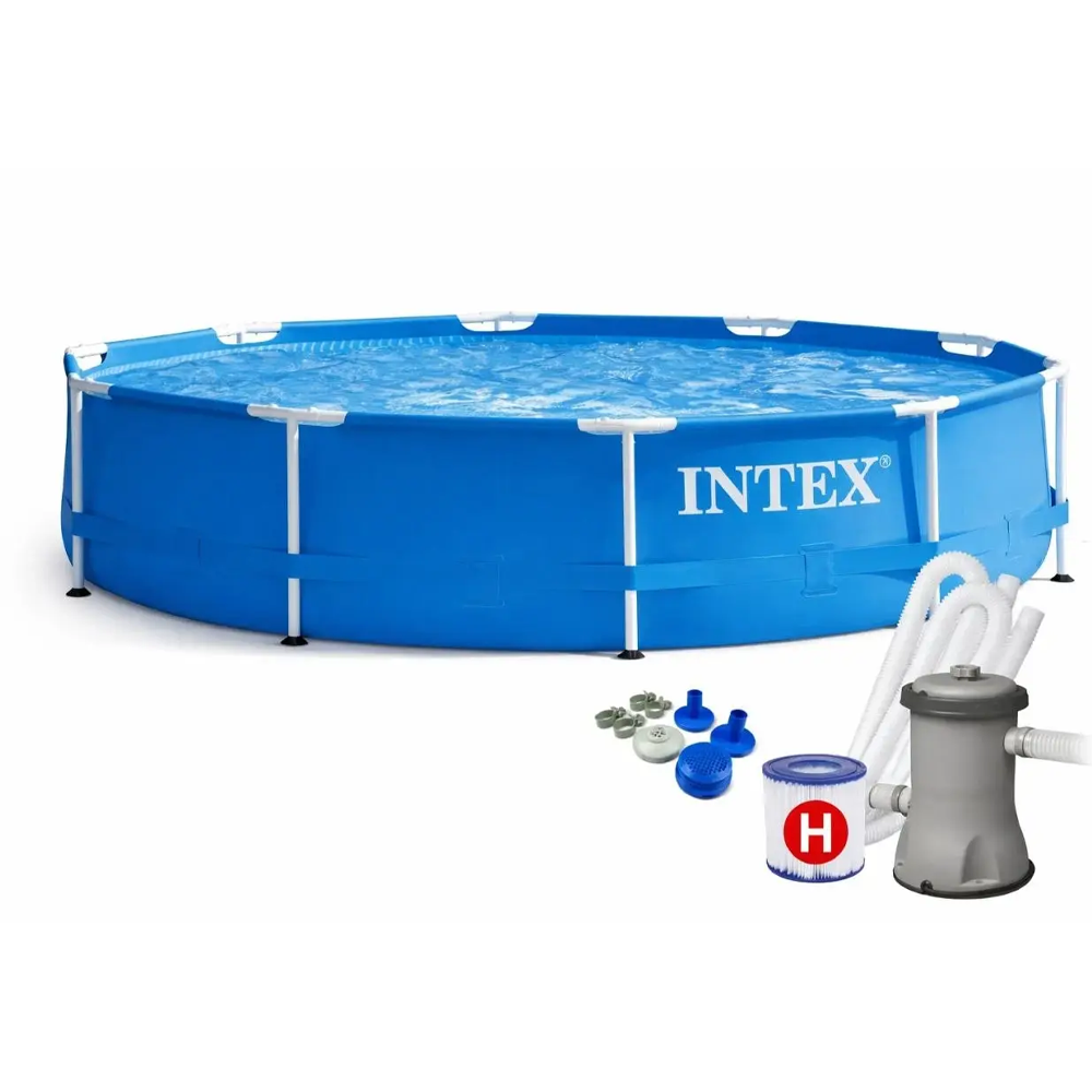 Бассейн каркасный Intex 28202 Metal Frame Pool круглый с фильтр-насосом 305х76 см 4485 л (35819642)