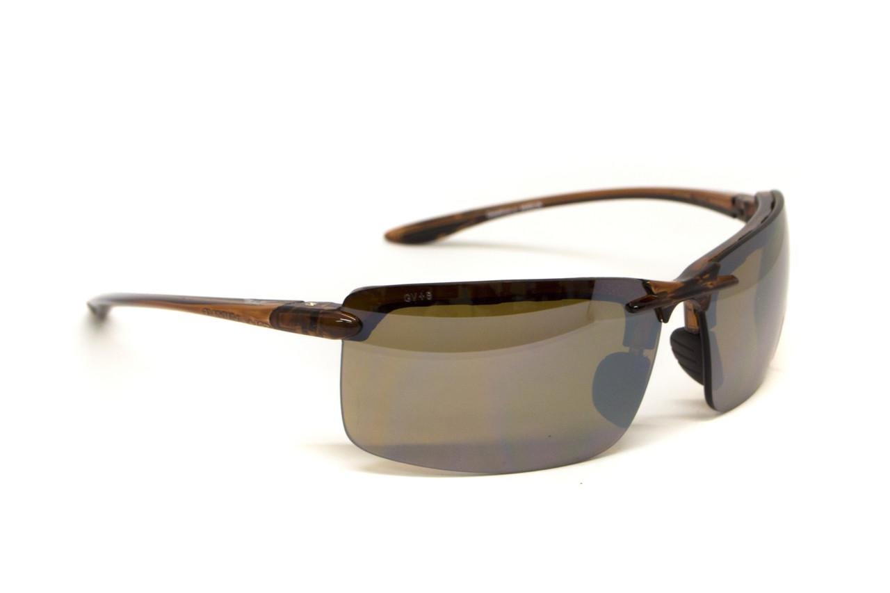 Очки защитные Global Vision Wheelin Crystal зеркальные Коричневый в коричневой полупрозрачной оправе (69962426490401)