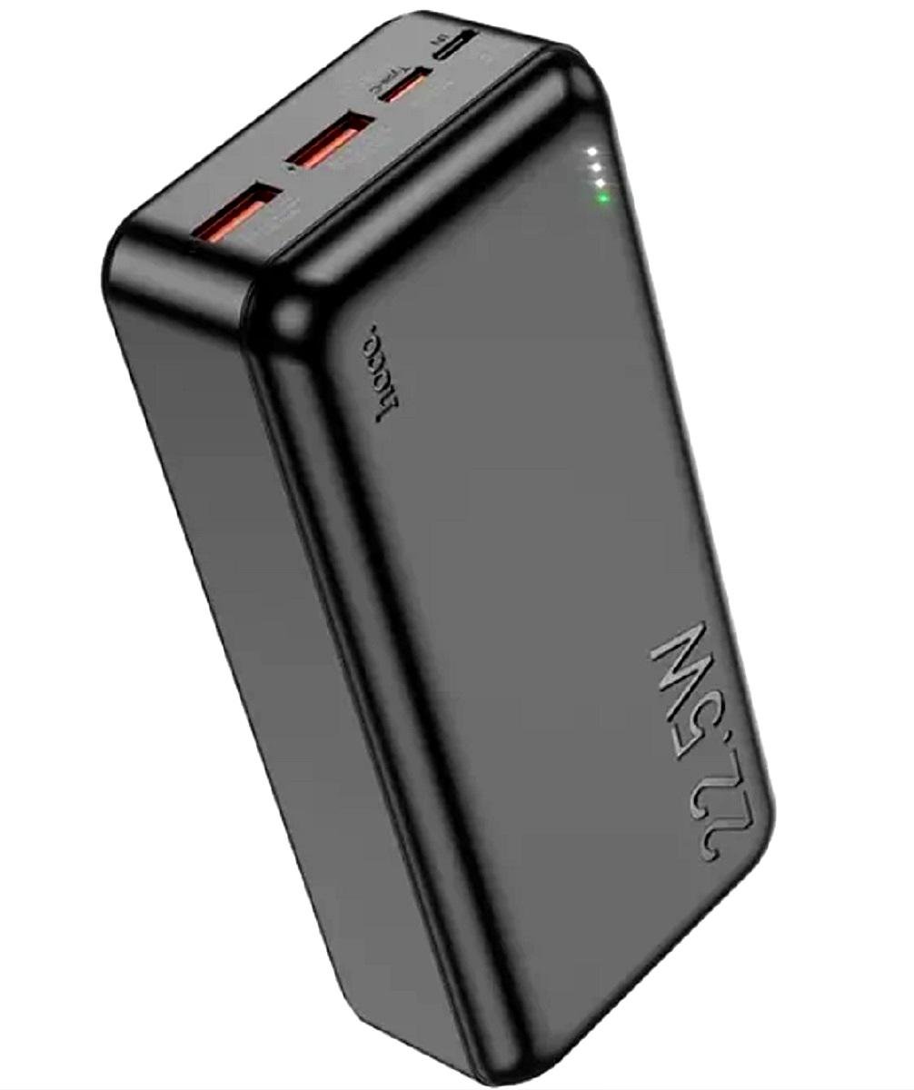 Повербанк Hoco J101B micro-USB Type-C швидке зарядження 30000 mAh 22,5W Чорний (PJ101BB)