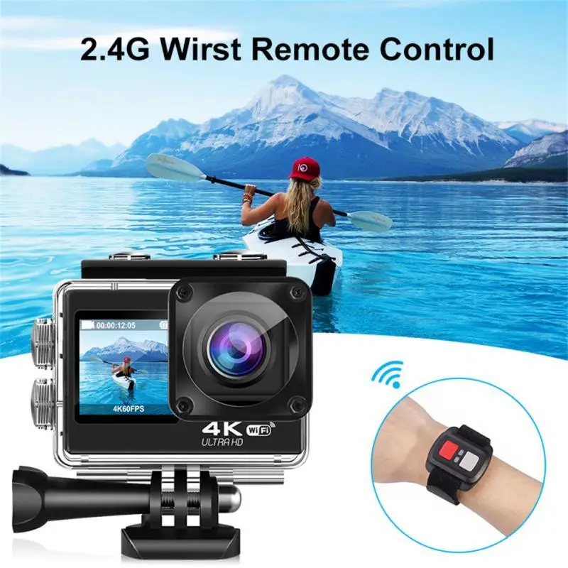 Экшн-камера Action Camera WiFi 4K Q60AR с пультом (22718798) - фото 5