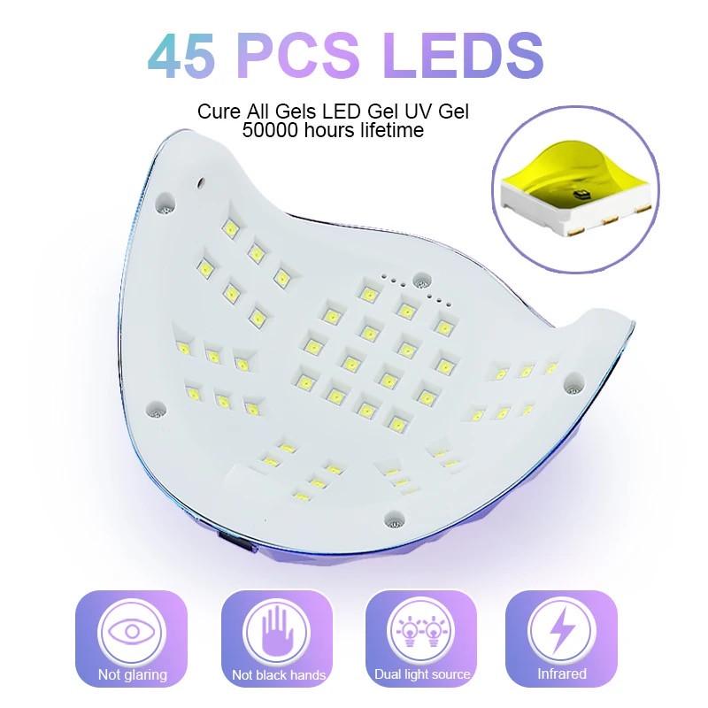 Лампа UV/LED SUN G5 Maх для маникюра и педикюра c дисплеем 288 Вт Бирюзовый - фото 6