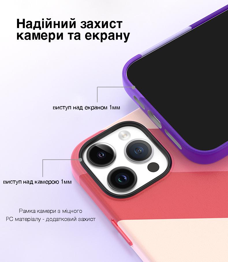 Кольоровий чохол для iPhone 15 Plus із магнітом MagSafe VOKAMO Purple - фото 6