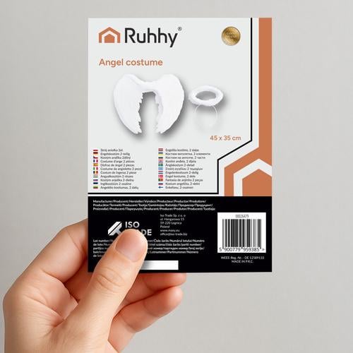 Крылья ангела Ruhhy 26479 с нимбом на голову для праздников и фотосессий 42х33 см Белый - фото 6 Крылья ангела Ruhhy 26479 с нимбом на голову для праздников и фотосессий 42х33 см Белый - фото 6