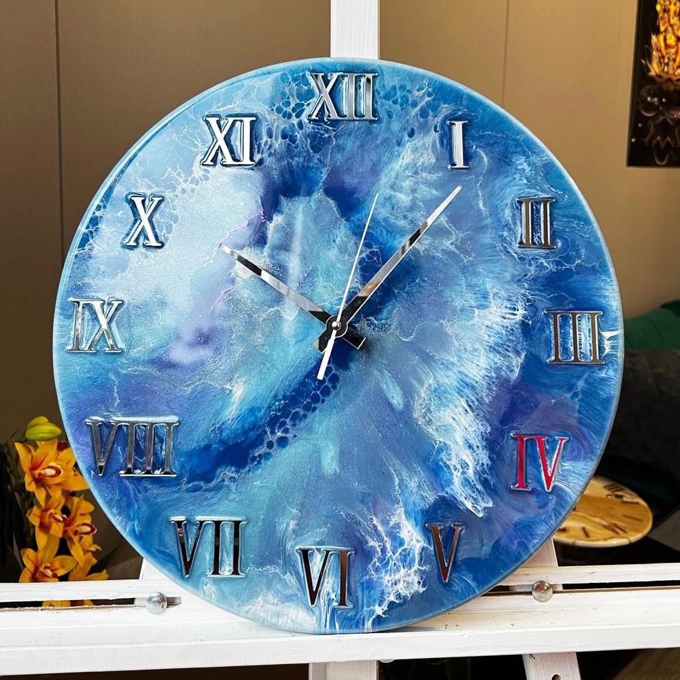 Часы настенные круглые из эпоксидной смолы EPOXY M135 95x95 см