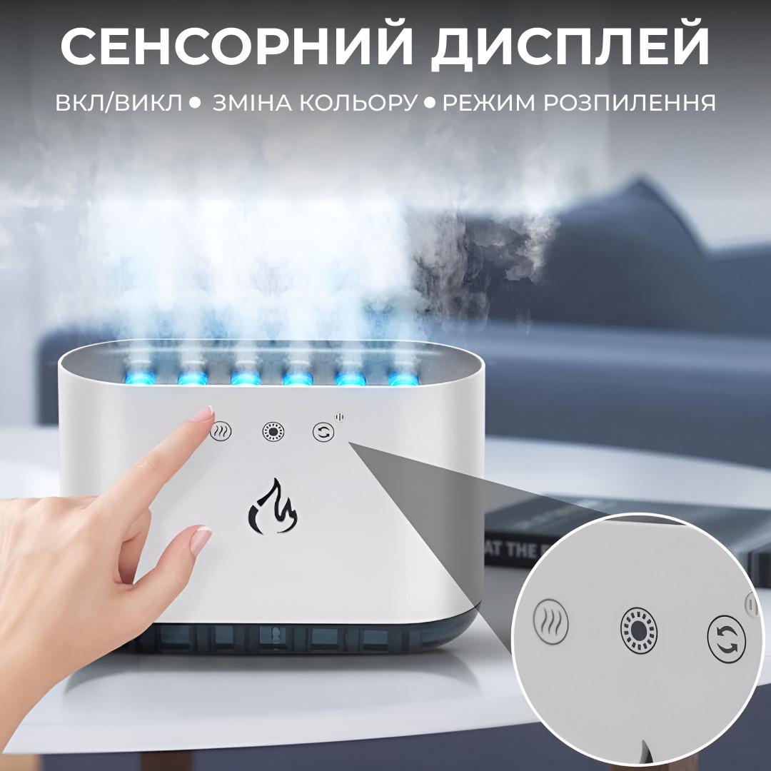 Зволожувач повітря з RGB-підсвічуванням та синхронізацією з музикою 900 мл Білий (3848) - фото 19