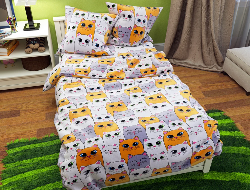 Комплект постельного белья ТМ Черешенька из бязи Gold полуторный 150х220 cм (165603)