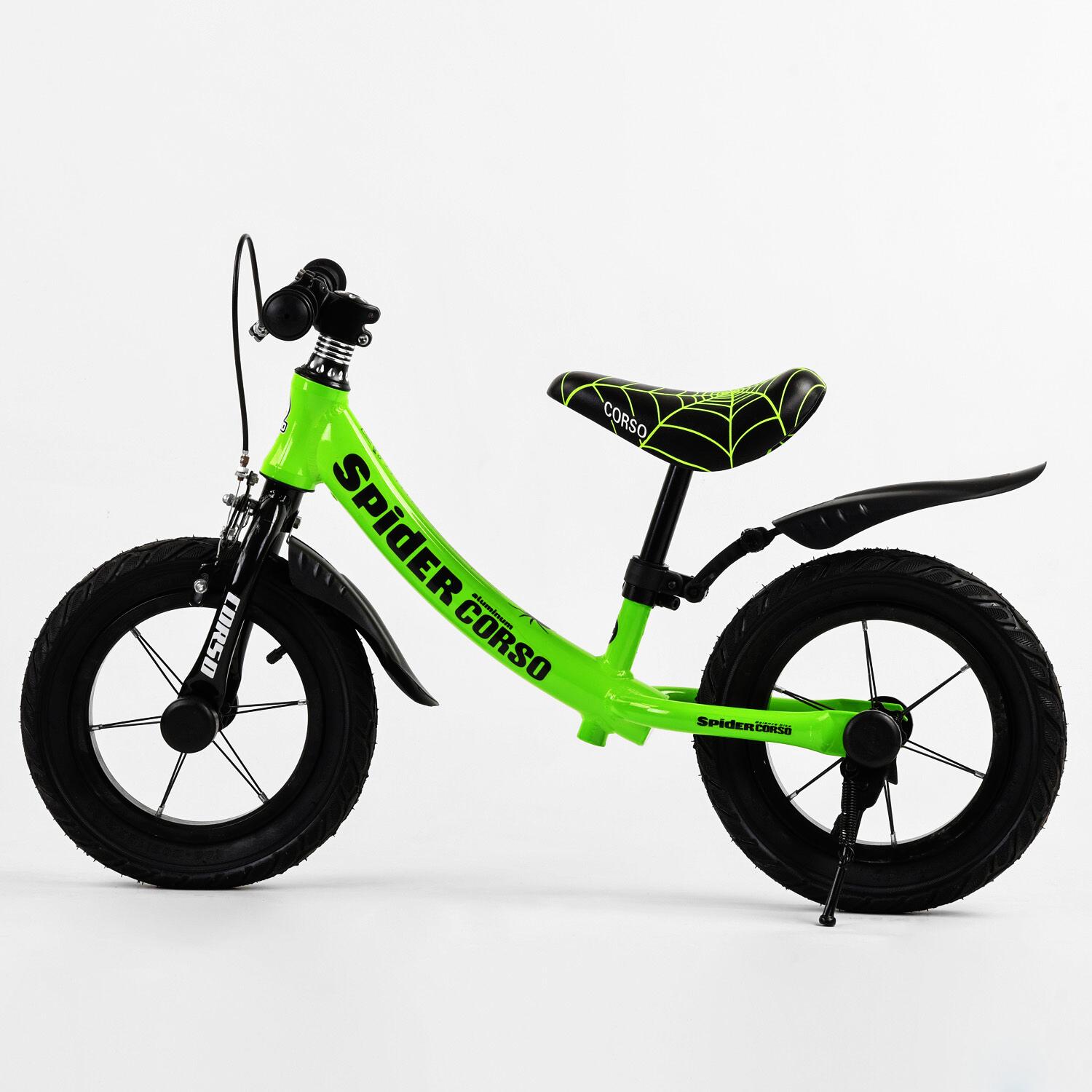 Біговел Corso Spider (алюмінієва рама, надувні колеса 12"). Green - 103512