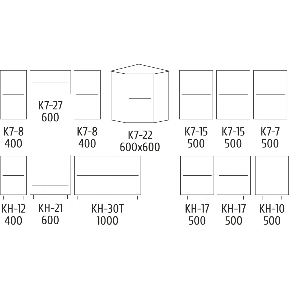 Кухня кутова Олівія 200x210 см Серий (S-80-006-209) - фото 3