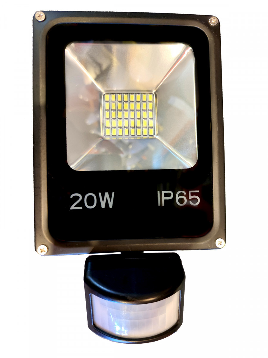 Прожектор LED Brille с датчиком движения IP65 HL-15P/20W NW (L123-018)