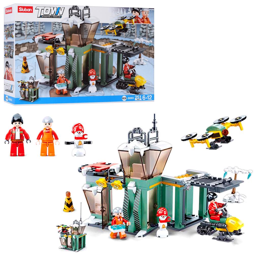 Конструктор дитячий Sluban Рятувальна база фігурки персонажів 251 деталь (M38-B0953)