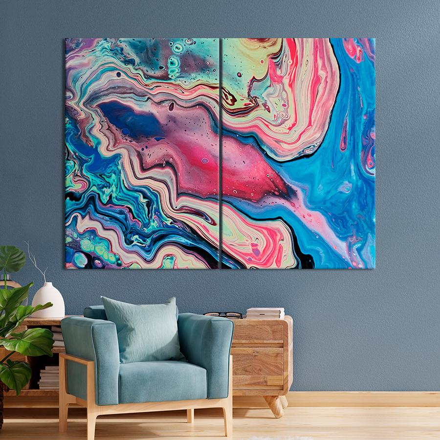 Картина абстракция Красочная палитра цветов 111x81 см (A904-2)