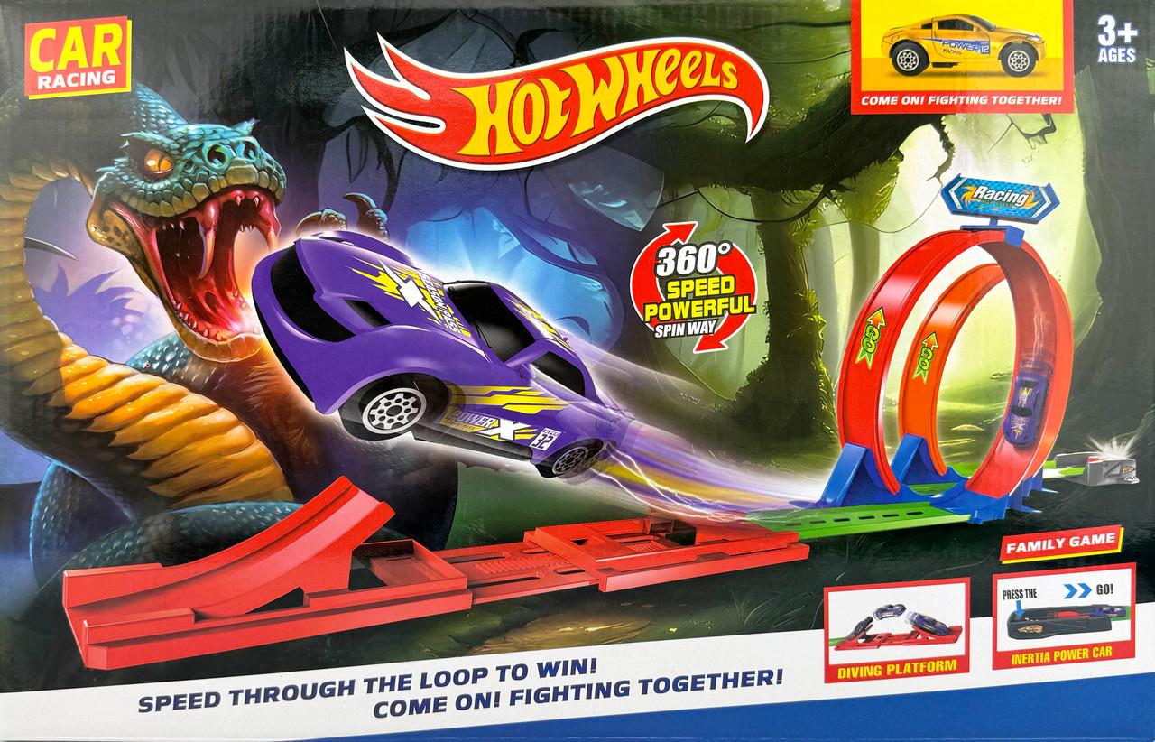 Ігровий набір Hot Wheel Автотрек Подвійна петля з машинкою 142 см (6603-1) - фото 2 Ігровий набір Hot Wheel Автотрек Подвійна петля з машинкою 142 см (6603-1) - фото 2