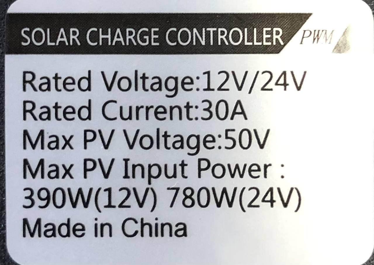 Контроллер заряда OTS с дисплеем USB PWM солнечный 30 А 12/24 В - фото 3