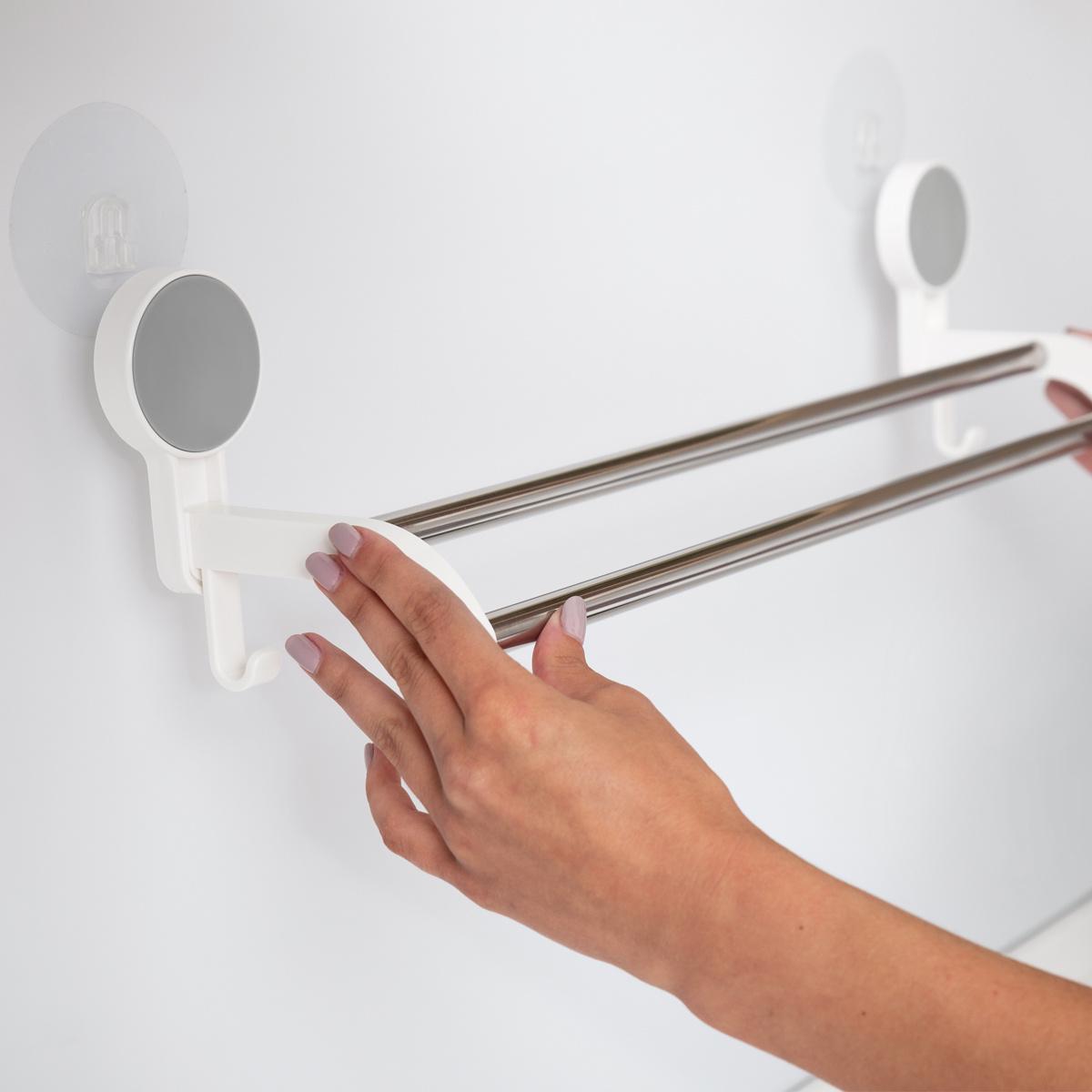 Тримач для рушників MVM BP-9 WHITE подвійний Сірий (211104) - фото 9