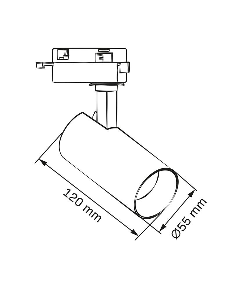 Светильник трековый Polux 329042 Shark LED 1x10W 4000K 850Lm IP20 Черный (27584530) - фото 3
