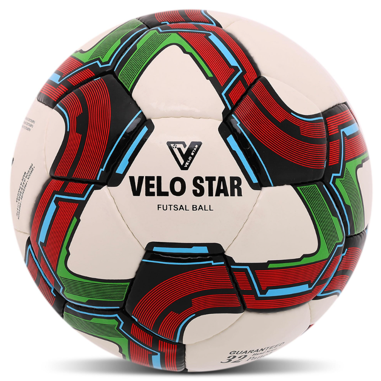 Мяч футзальный SHINE VELOSTAR FB-4496 №4 PU ламинированный сшитый вручную Белый (29655076)