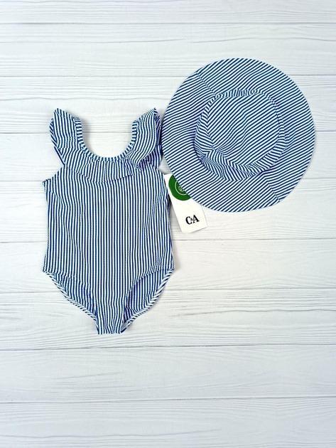 Купальник C&A 918858 Полоски 74 см Синий