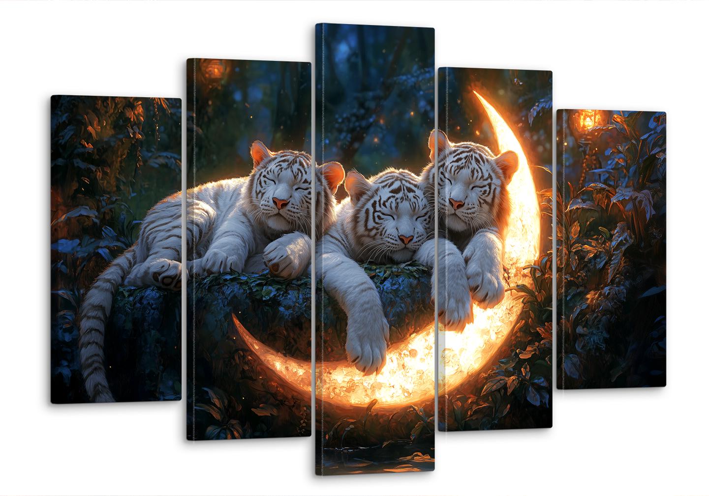 Картина модульная MAKO спящие тигры 80x125 см (MK50627)