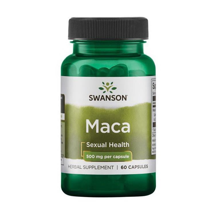 Мака перуанська екстракт Swanson Maca 500 mg 4:1 60 капс.