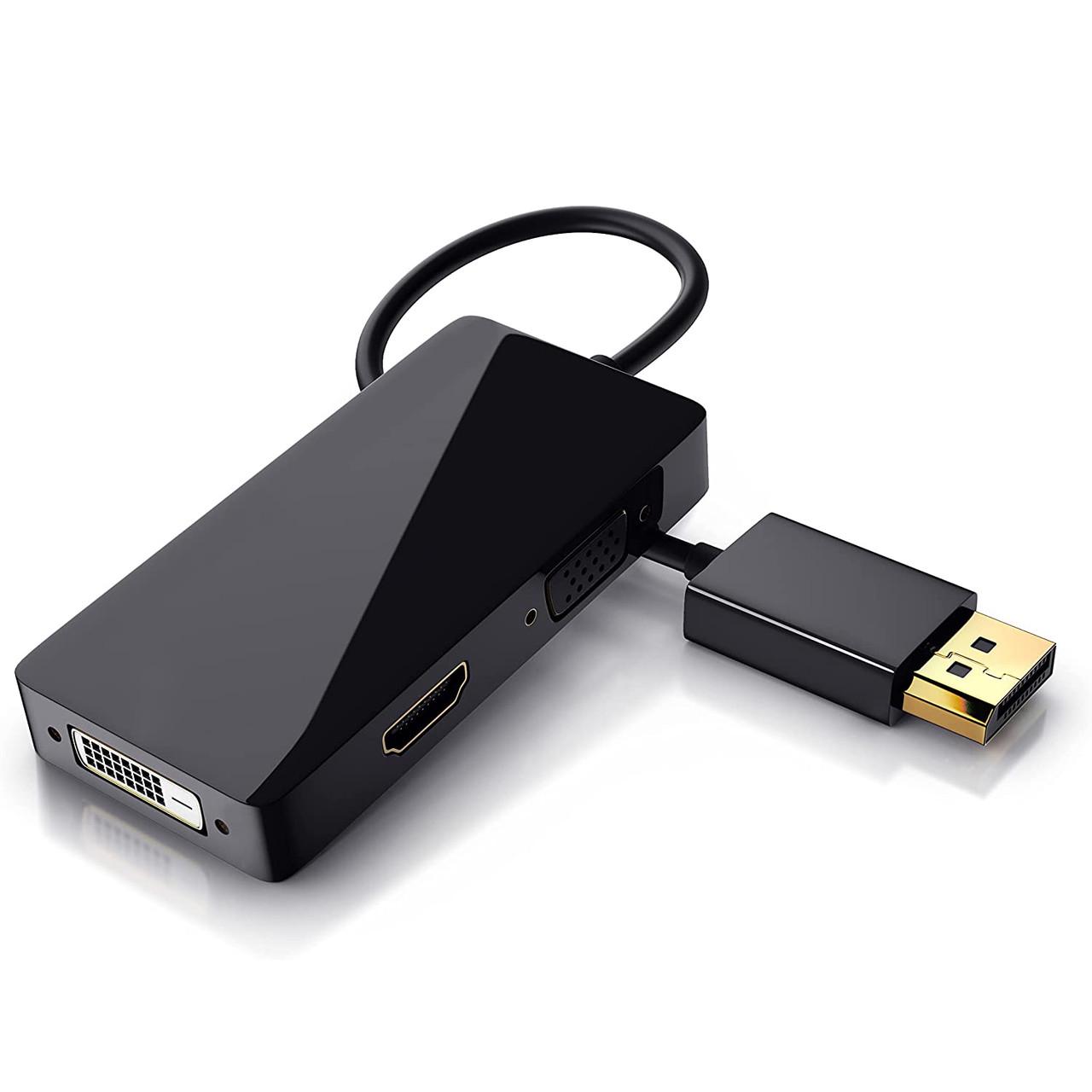 Конвертер видео Addap DP2VGA-01 с DisplayPort на HDMI/VGA/DVI порты - фото 3