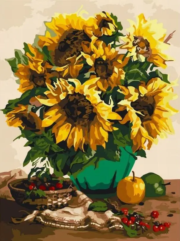 Картина по номерам ART CRAFT Пышные подсолнечники 30x40 см без коробки (ACR-12152-NN)