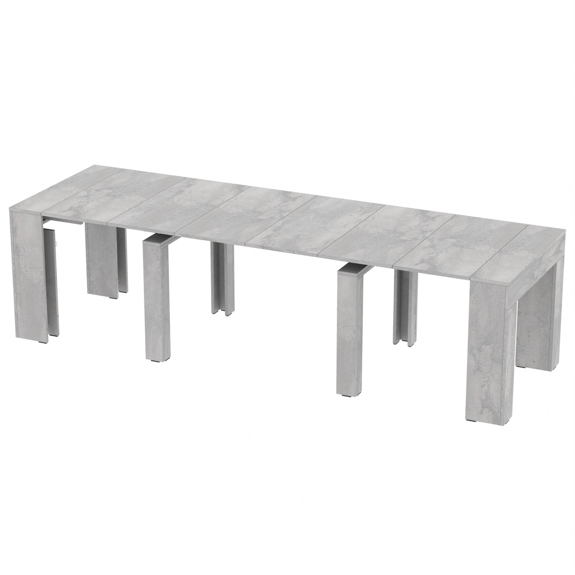 Обідній розсувний стіл Неман ПІТОН Люкс Бетонний камінь