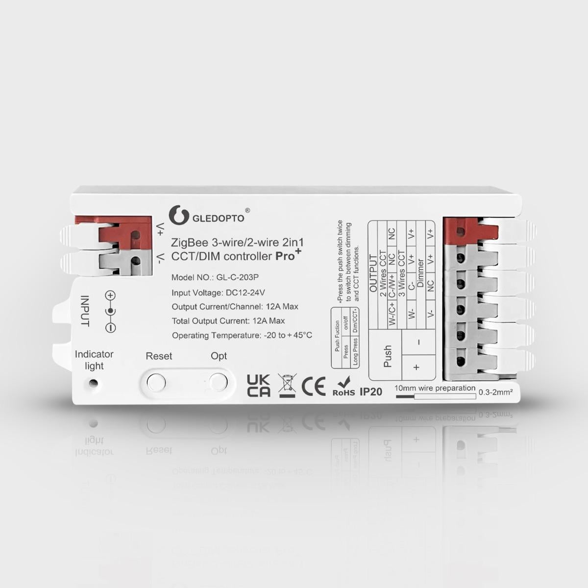 Светодиодный контроллер Tuya Smart Gledopto Dim/CCT ZigBee (GL-C-203P)