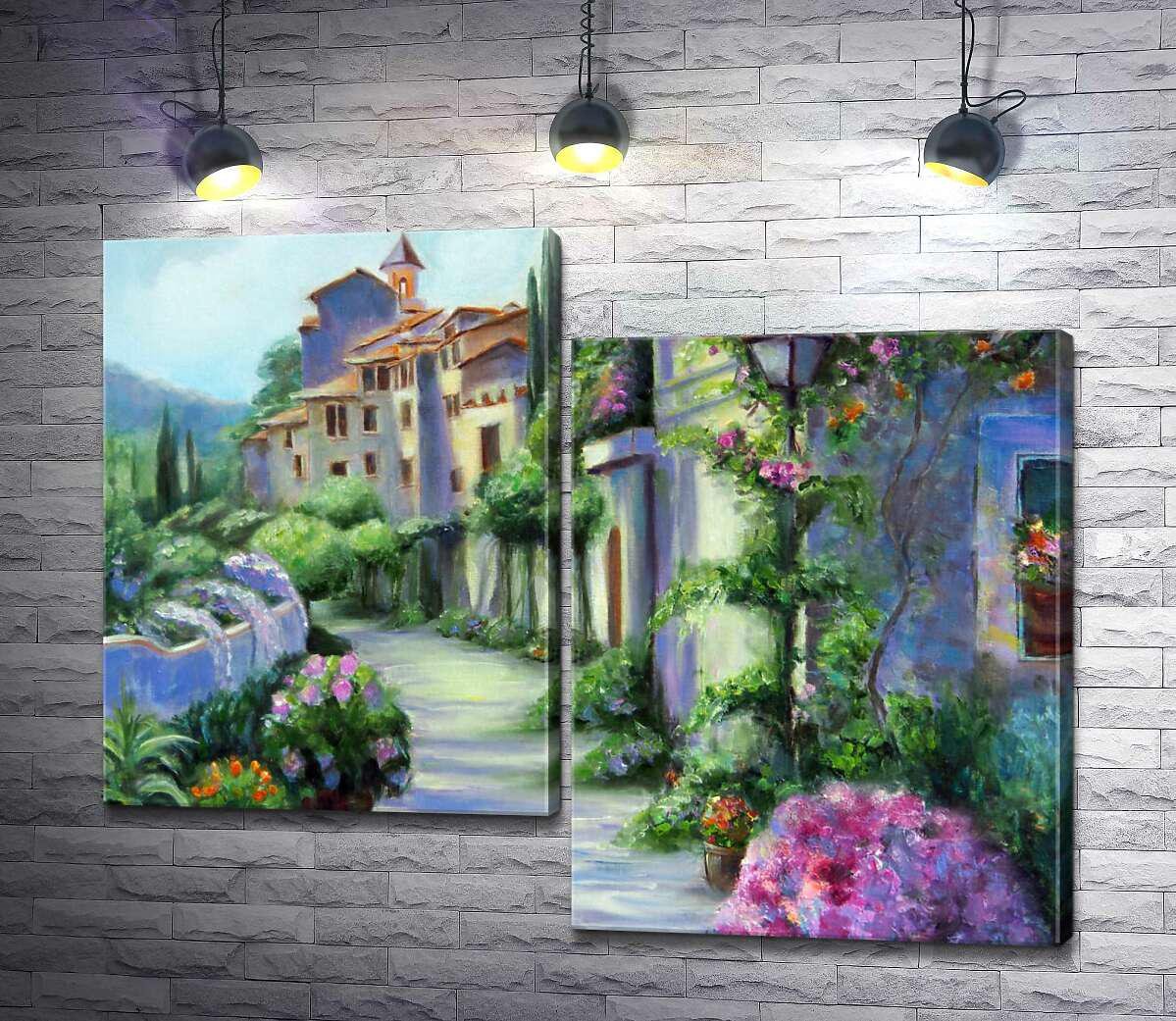 Модульная картина ArtPoster Летняя улица украшена зеленью деревьев и цветами 100x80 см Модуль №5 (002192) Модульная картина ArtPoster Летняя улица украшена зеленью деревьев и цветами 100x80 см Модуль №5 (002192)