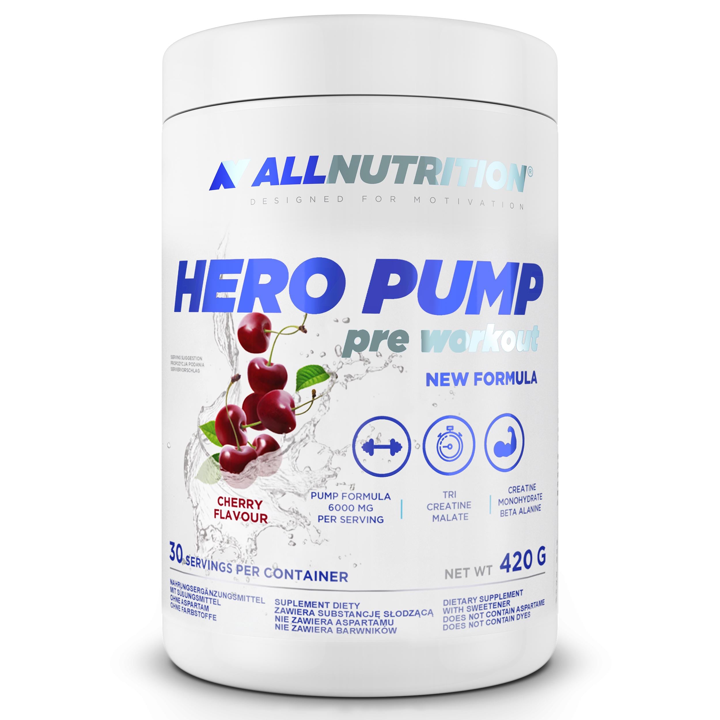 Комплекс до тренировки All Nutrition Hero Pump Pre Workout 420 г 30 порций Cherry