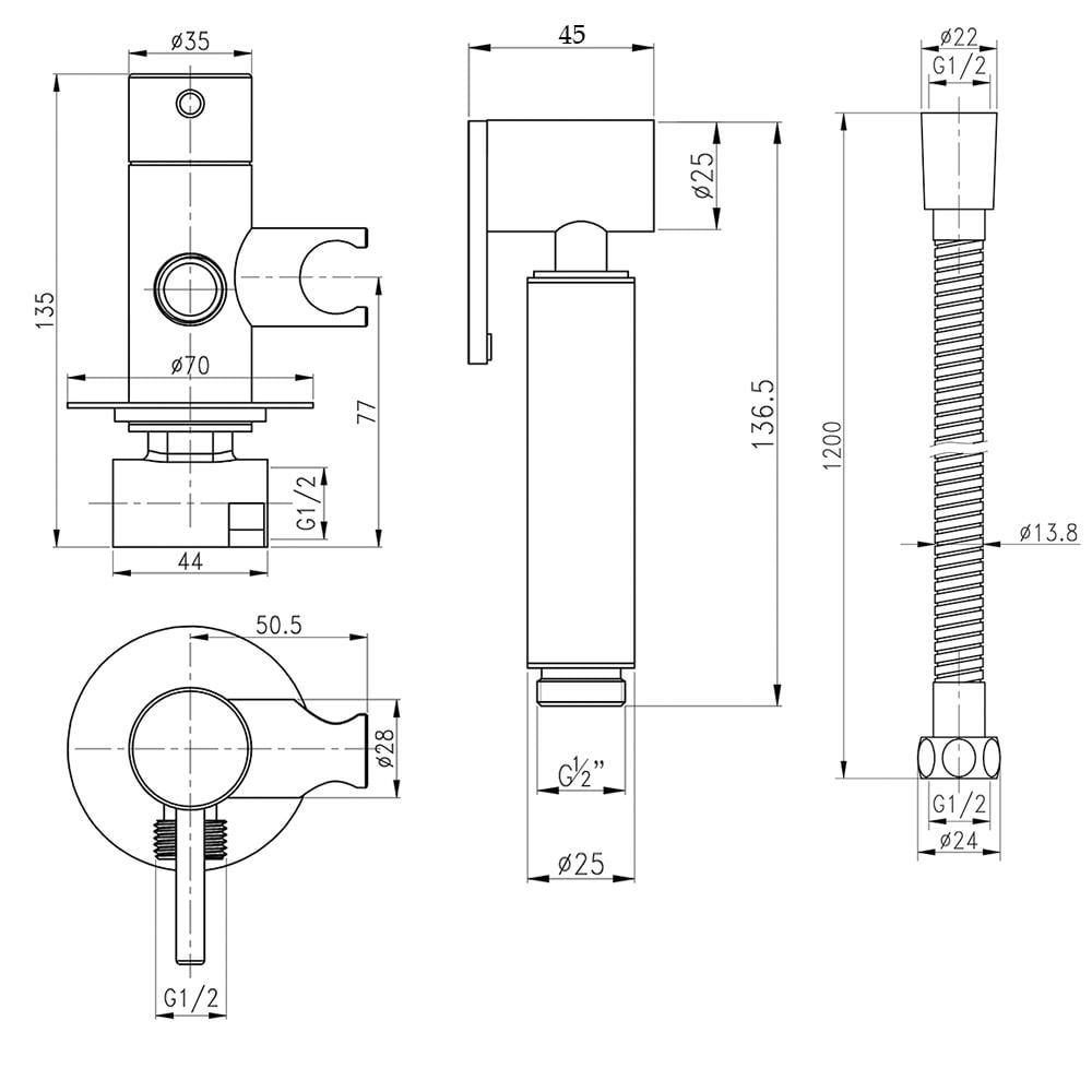 Комплект подвесного унитаза Koller Pool Round Smart Tornado 3.0 с крышкой и инсталляцией Geberit Duofix/клавишей смыва DELTA01 Хром/гигиенический душ Qtap (RN-0490-RQ3/458.103.00.1/115.107.21.1/QTINSVARCRMV00440001) - фото 9