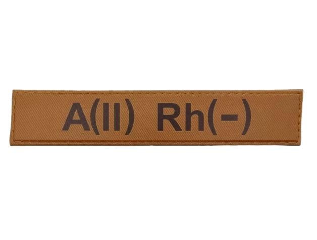 Нашивка група крові ЗСУ "A(II) Rh(-)" Койот (3578341)