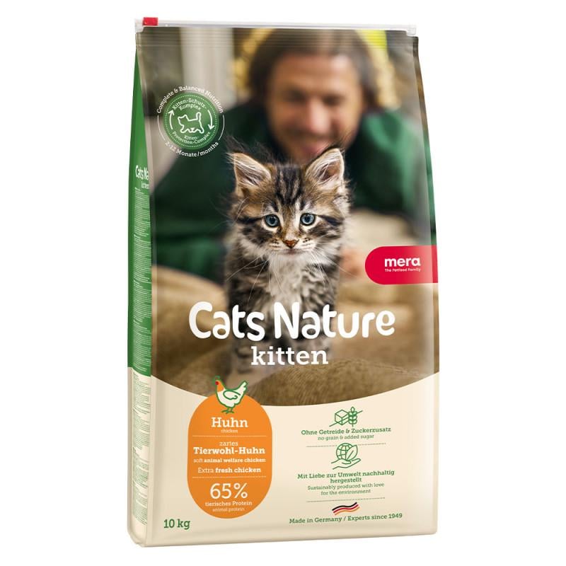 Корм беззерновой MERA Cats Nature Kitten Chiken для котят/беременных и кормящих кошек с курицей 10 кг (3007300800)