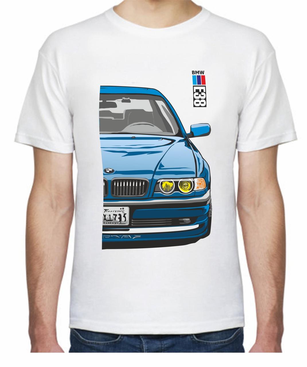 Футболка чоловіча Avtolife BMW E38 Alpina FR 207138 S Білий (2496231438)